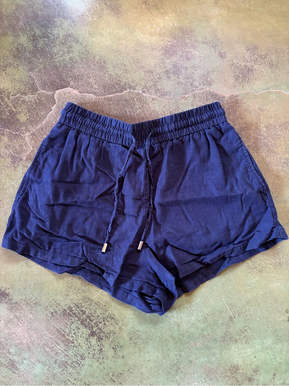 Zara Navy Blue Athletic Shorts